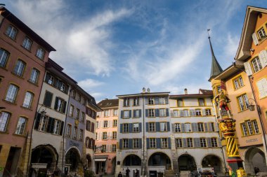 28.11.22.Switzerland. Magnificent architecture of the city of Biel in Switzerland