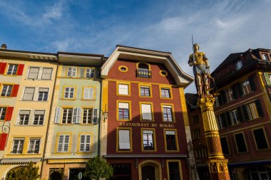 28.11.22.Switzerland. Magnificent architecture of the city of Biel in Switzerland