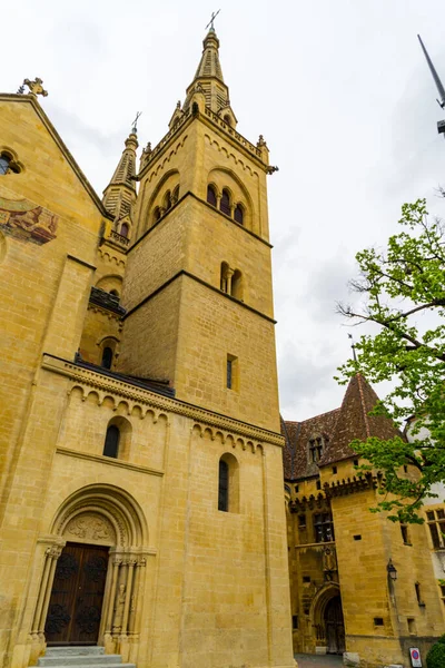 stock image Incredibly beautiful city Naschatel Switzerland. Beautiful and incredible architecture of Swiss and cities.