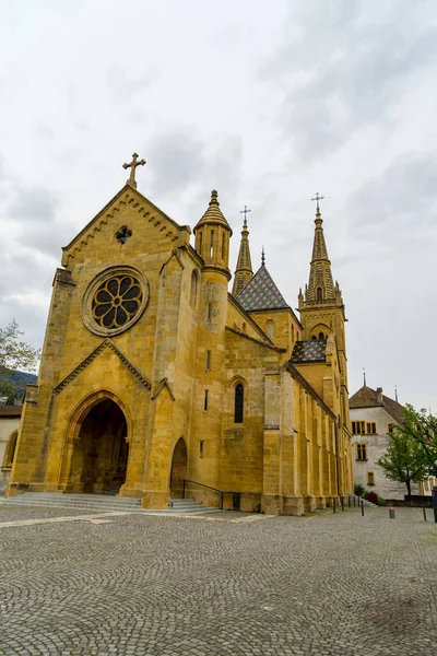 stock image Incredibly beautiful city Naschatel Switzerland. Beautiful and incredible architecture of Swiss and cities.