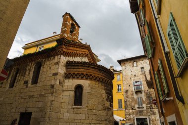 İtalya 'nın Brescia şehri. Güzel şehir, antik harabeler ve sokaklar