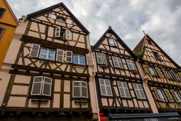 Unglaublich Schöne Stadt Colmar Frankreich Elsass Schöne Straßen Und Häuser — Stockfoto