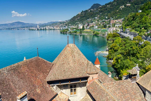 Castelo Chillon Suíça Nas Margens Lago Genebra — Fotografia de Stock