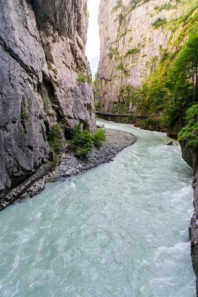 Garganta Del Río Aare Increíble Cañón Suiza — Foto de Stock