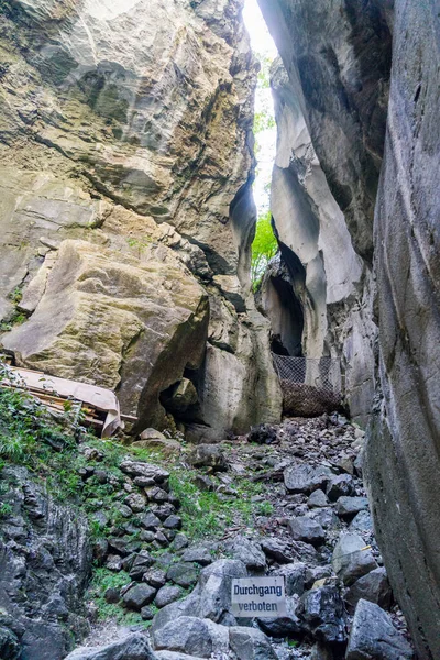 Ущелье Реки Ааре Невероятный Каньон Швейцарии — стоковое фото