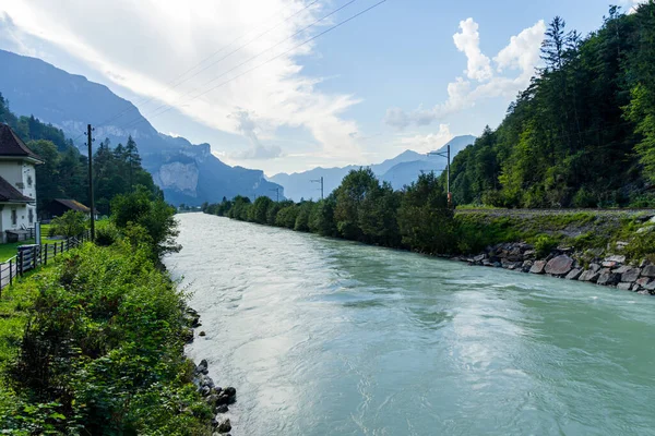 Garganta Rio Aare Canyon Incrível Suíça — Fotografia de Stock