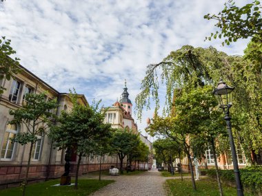 Alman şehri Baden-Baden 'in güzel mimarisi.