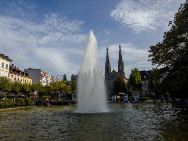 Alman şehri Baden-Baden 'in güzel mimarisi.