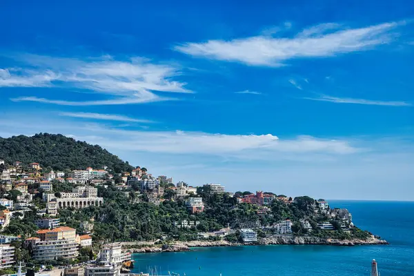Den Magnifika Cte Azur Frankrike Staden Nice Stockfoto