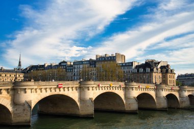 Fransa Enstitü 'sü Paris, Fransa' daki Seine Nehri 'nden izledi.
