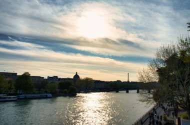 Fransa Enstitü 'sü Paris, Fransa' daki Seine Nehri 'nden izledi.