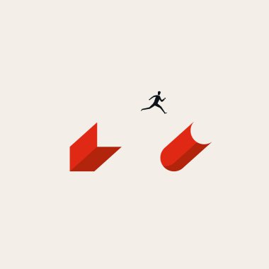 İş kariyeri vektör değişimi konsepti. Dönüşümün sembolü, yeni yön, yol. Asgari tasarım profesyonel eps10 illüstrasyon