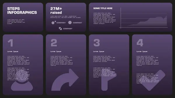 Üzleti Infografikák Lépésekkel Prezentációval Projekt Bemutató Eps10 Vektor Sablon Vektor Grafikák