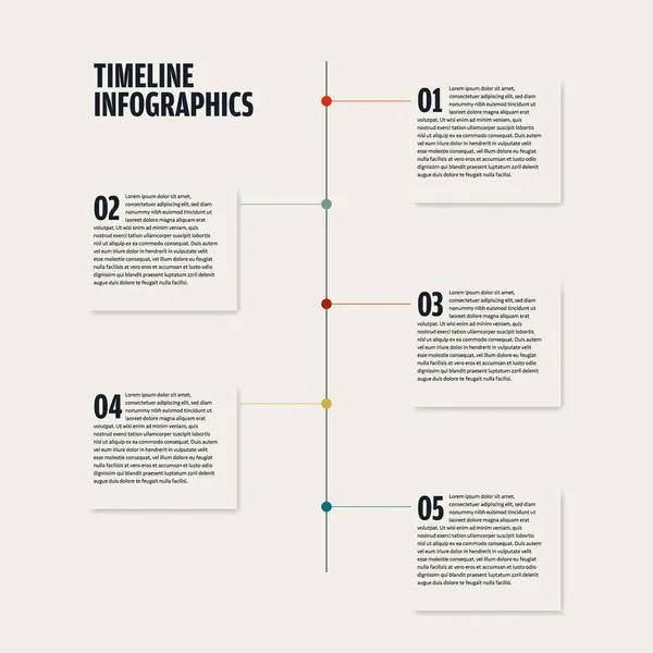 Üzleti Idővonal Infografika Vektor Sablon Projekt Bemutatása Lépésekben Minimális Kialakítás Vektor Grafikák