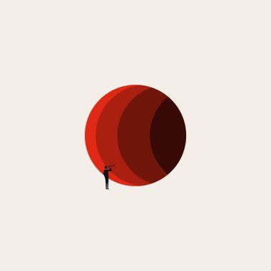 Yeni iş ya da kariyer fırsatı vektör kavramı. Görüşün, aramanın, kariyerin sembolü. En düşük tasarım eps10 illüstrasyon