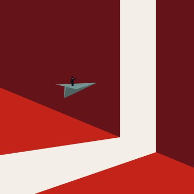 İş lideri bir görevde, vektör konsepti. Liderliğin, fırsatın, başarının, mücadelenin sembolü. En düşük tasarım eps10 illüstrasyon.