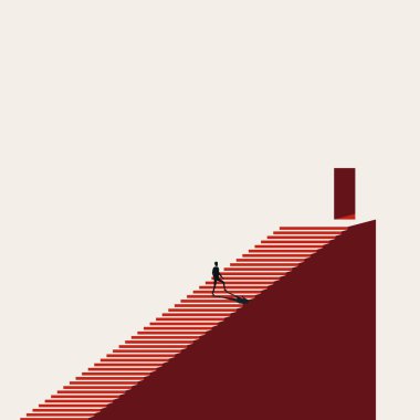 Kariyer tutkusu vektör konsepti. Motivasyon, arzu, başarı ve başarının sembolü. En düşük tasarım eps10 illüstrasyon.