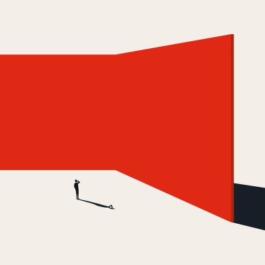 Çıkmaz sokak iş vektörü konsepti. Kariyer mücadelelerinin, meydan okumanın, engellerin sembolü. En düşük tasarım eps10 illüstrasyon.