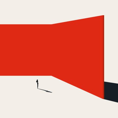 Çıkmaz sokak iş vektörü konsepti. Kariyer mücadelelerinin, meydan okumanın, engellerin sembolü. En düşük tasarım eps10 illüstrasyon.