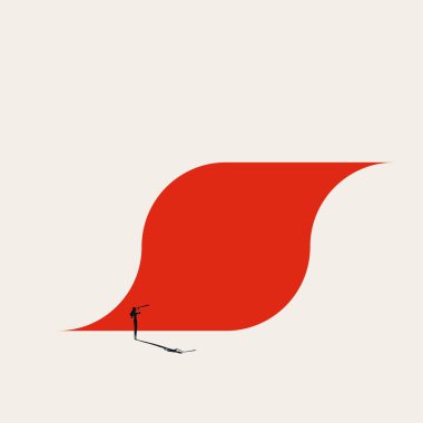 İş vizyonu ve liderlik vektörü kavramı. Hırs, motivasyon ve başarının sembolü. En düşük tasarım eps10 illüstrasyon.