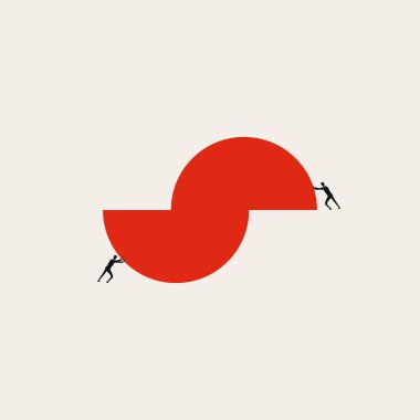 İş ve iş hayatı denge vektörü kavramı. Uyumun sembolü, karar, seçim, meydan okuma. En düşük tasarım eps10 illüstrasyon.