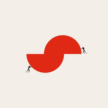 İş ve iş hayatı denge vektörü kavramı. Uyumun sembolü, karar, seçim, meydan okuma. En düşük tasarım eps10 illüstrasyon.