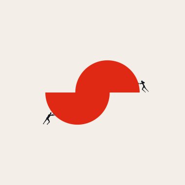 İş ekibi vektör konsepti. İşbirliği, büyüme, başarı ve başarının sembolü. En düşük tasarım eps10 illüstrasyon.