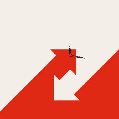 İş kariyeri büyüme vektörü kavramı. Meydan okumanın, başarının, hırsının sembolü. En düşük tasarım eps10 illüstrasyon.