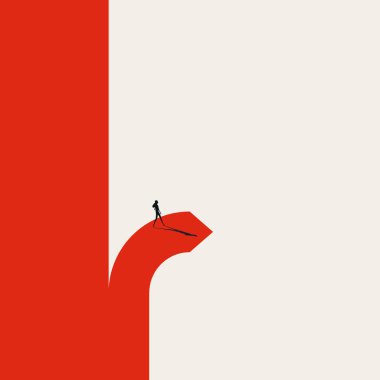 Kendi işine bak iş vektörü konsepti. Yaratıcılığın sembolü, bağımsız düşünme, meydan okuma. En düşük tasarım eps10 illüstrasyon