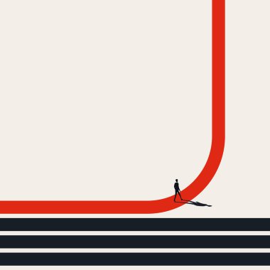 İş başarısı vektörü konsepti. Bireysel gelişimin, gelişimin, kariyer fırsatının sembolü. En düşük tasarım eps10 illüstrasyon.