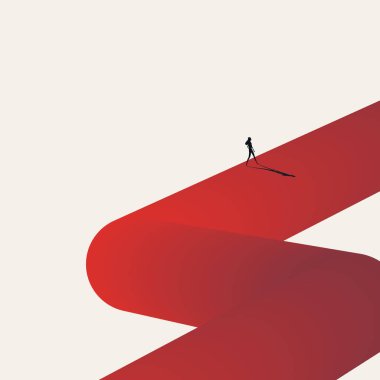 İş kariyeri vektör konsepti. Hırs, liderlik, gelişme ve terfi sembolü. En düşük tasarım eps10 illüstrasyon