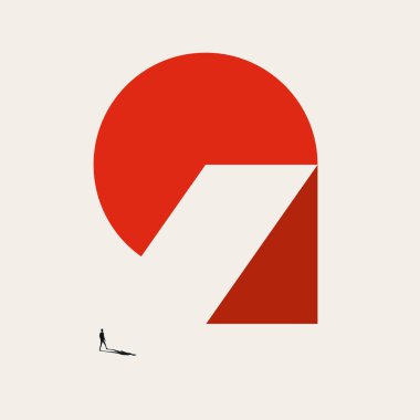 İş hırsı ve başarı vektörü konsepti. Büyümenin, arzunun, motivasyonun ve kariyerin sembolü. En düşük tasarım eps10 illüstrasyon