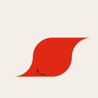 İş hırsı ve başarı vektörü konsepti. Büyümenin, arzunun, motivasyonun ve kariyerin sembolü. En düşük tasarım eps10 illüstrasyon