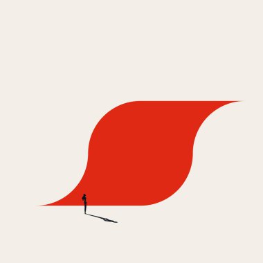 İş hırsı vektör konsepti. Başarının, arzunun, motivasyonunun ve büyümenin sembolü. En düşük tasarım eps10 illüstrasyon.