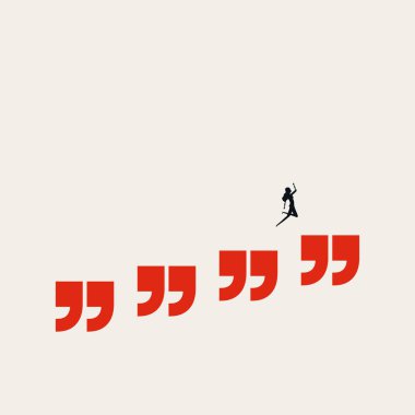 İş iletişim becerileri vektör konsepti. Kariyer büyümesinin, ilerlemesinin, başarının sembolü. En düşük tasarım eps10 illüstrasyon