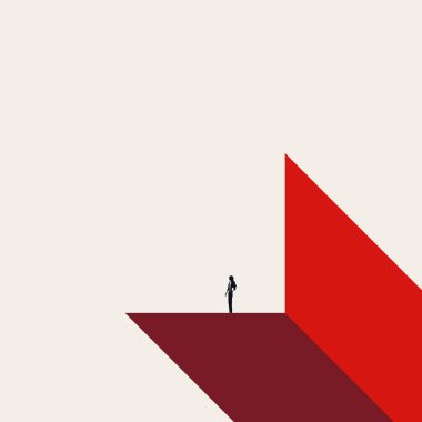 İş lideri ve vizyon sahibi vektör konsepti. Liderliğin sembolü, büyüme, hırs, arzu. En düşük tasarım eps10 illüstrasyon