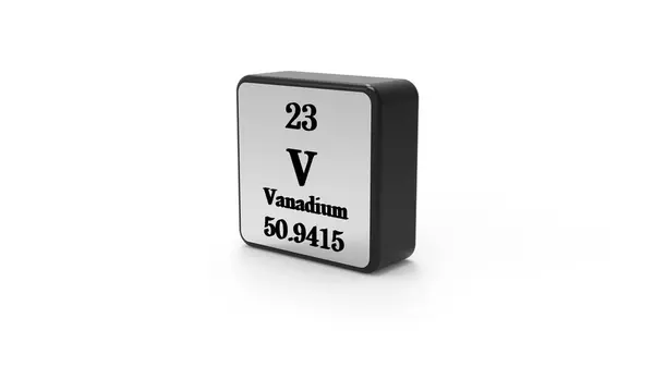 stock image 3d Vanadium Element Sign. Stock mage.