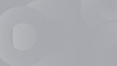 Soyut beyaz arka plan dairesi geometrik şekil gri konsept fütüristik. Metin düzenleme için alanı kopyala. Poster, Flyer, Banner, Web sitesi ve başlık.