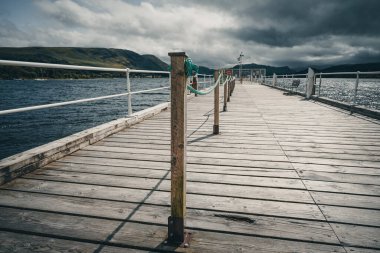 Göl Bölgesi Ullswater 'daki Pooly Köprüsü iskelesi.