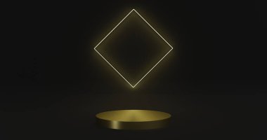 Minimalism abstract background, pedestal. 3D illustration. For products display presentation.