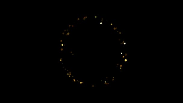 Abstract Gloeiende Cirkel Met Fractal Shining Particles Zwevende Deeltjes Als — Stockvideo
