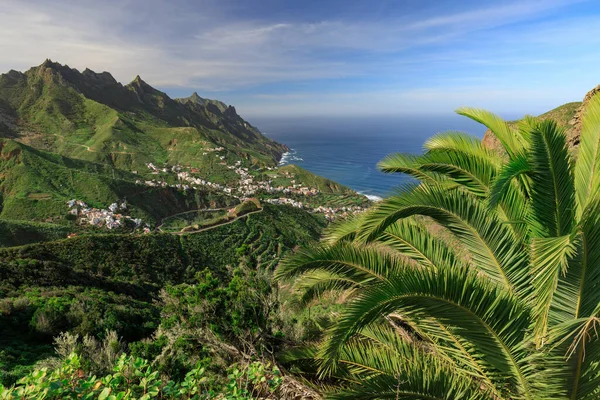 Mirador Risco Amo 'dan Azanos ve Taganana' da panoramik manzara