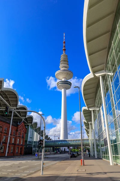 Hamburg Almanya Daki Messe Halle Heinrich Hertz Tower Bakın — Stok fotoğraf