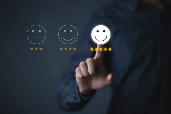 Consumenten Evalueren Hun Tevredenheid Service Consumenten Schrijven Reviews Hun Tevredenheid — Stockfoto