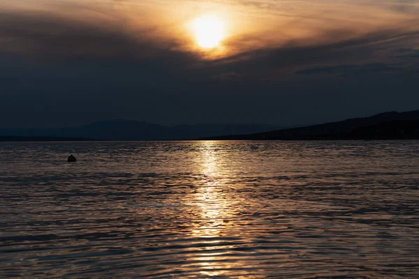 stock image Atmospheric sunset over the Croatian Adriatic coast in early summer.