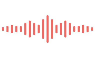 Ses dalgası ses dalgası podcast konsepti. Vektör düz grafik tasarım çizimi