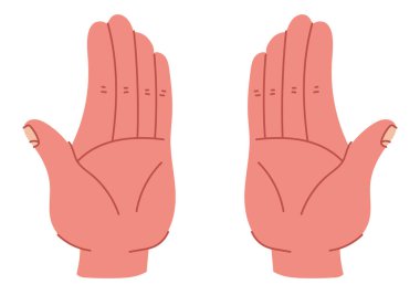 El parmağı el hareketi konsepti. Vektör grafik tasarımı illüstrasyonu 