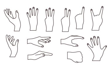 El parmağı tutun Tamam poz işareti izole edildi. Vektör düz grafik tasarım çizimi