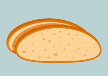 Fırın ekmeği pastası yalıtılmış konsept. Vektör düz grafik tasarım elemanı çizimi