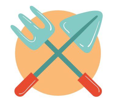 Bahçe aletleri konsept. Vektör düz grafik tasarım elemanı çizimi